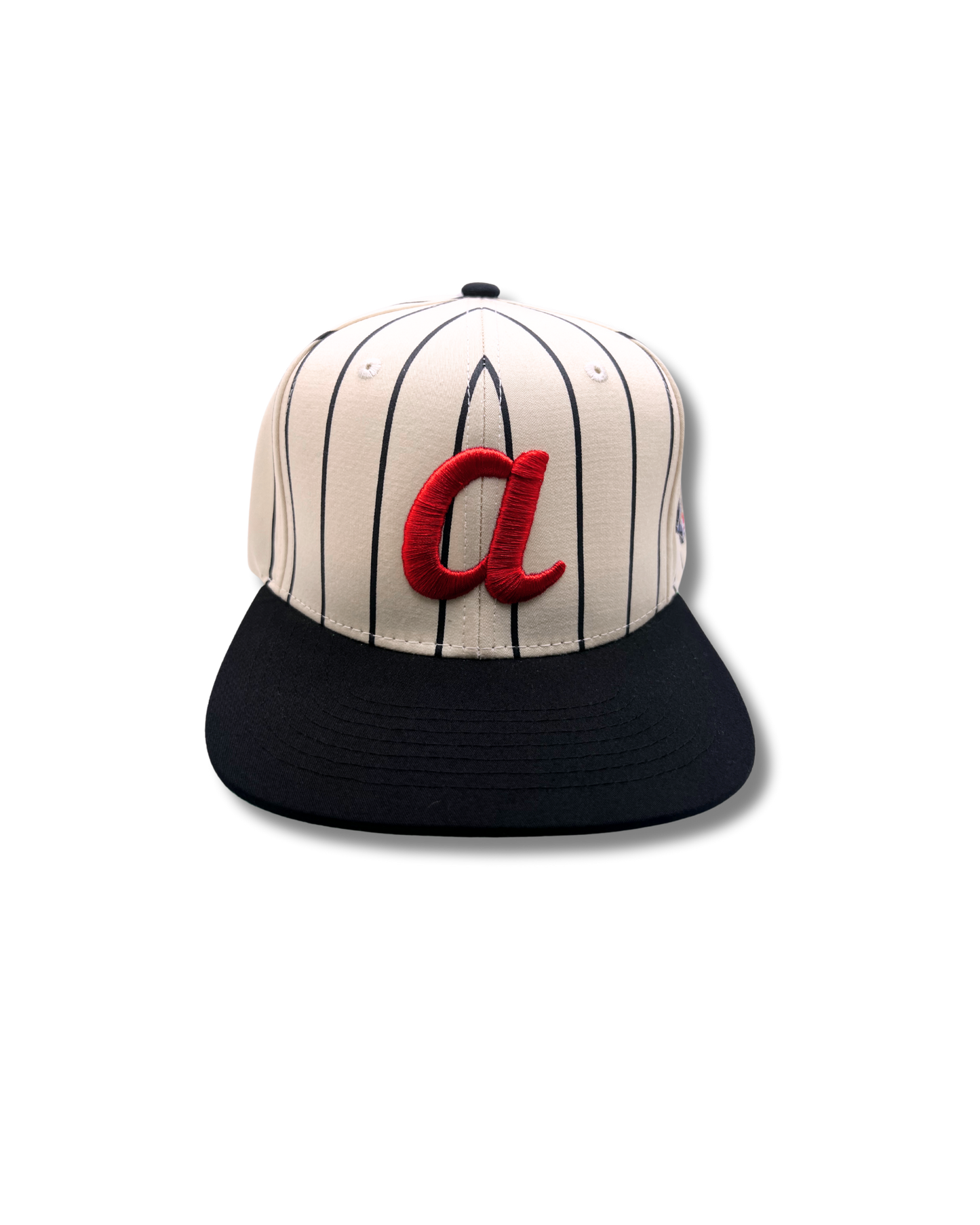 Pinstripe Black and Red Baseball Cap