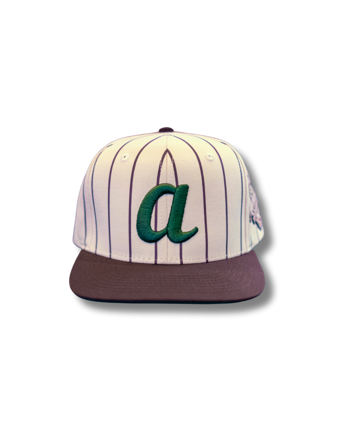 Pinstripe Brown & Olive green Baseball cap
