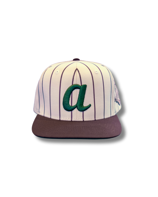 Pinstripe Brown & Olive green Baseball cap