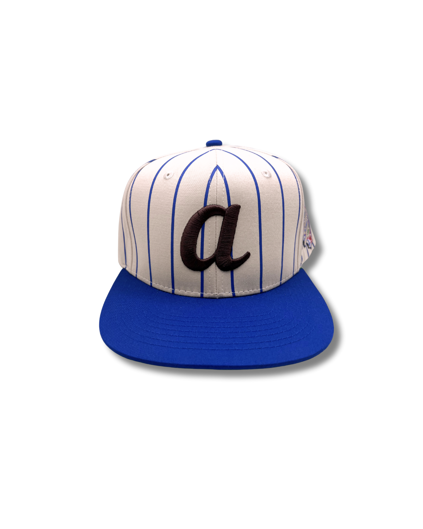 Pinstripe Royal Blue and Brown Baseball Cap