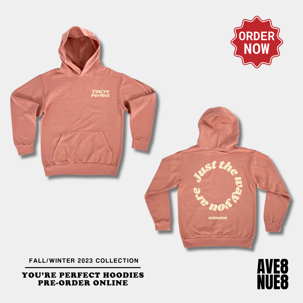 Salmon Pink/ Cream Y.P hoodie