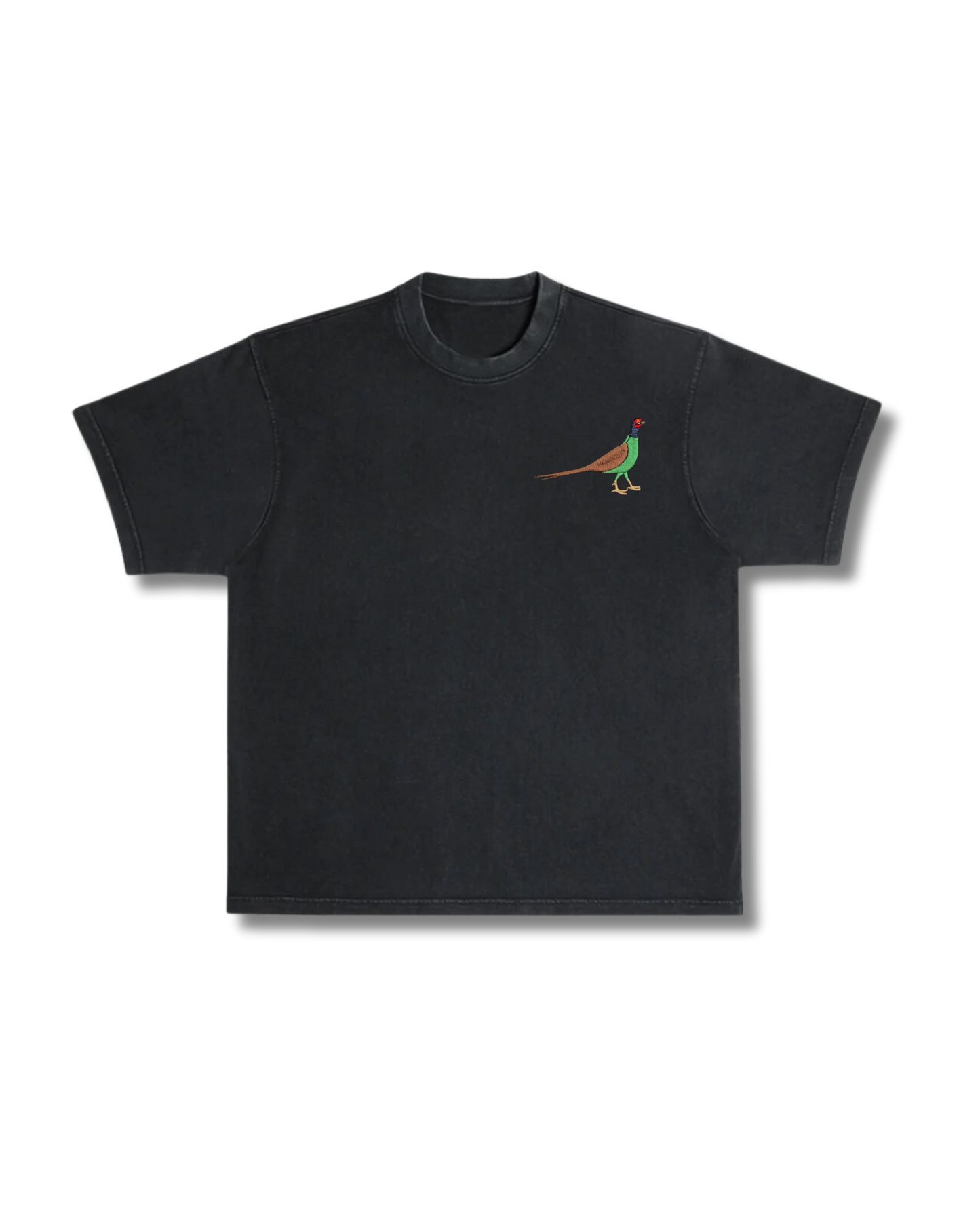 Vintage black green pheasant t- shirt