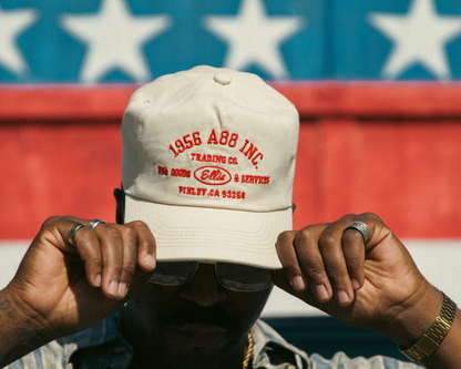 Cream / Red vintage inspired 1956 A88 INC snapback