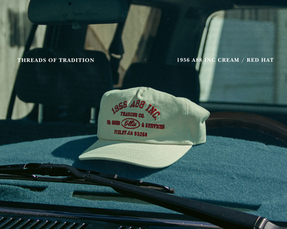 Cream / Red vintage inspired 1956 A88 INC snapback
