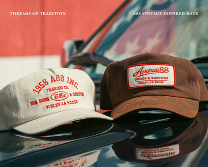 Brown vintage inspired patch logo hat