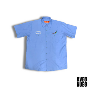 Avenue88 wildlife Light blue workmen shirt