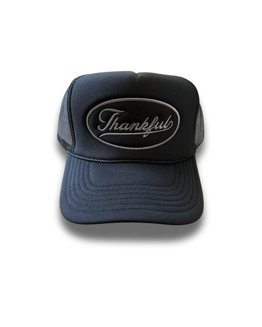 Black & Gray Thankful hat