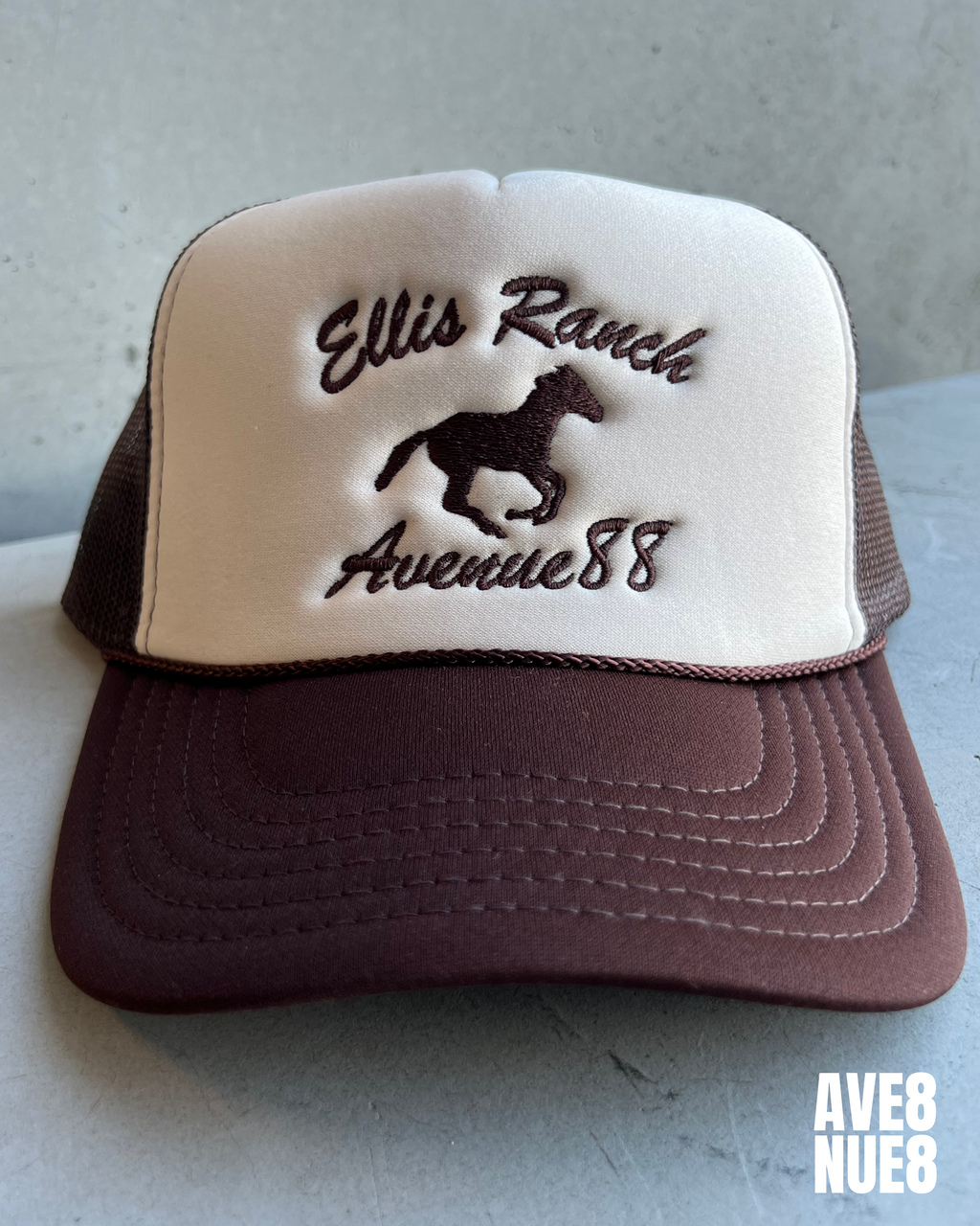 Ellis Ranch trucker hat (brown)