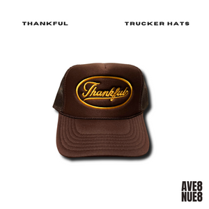 Thankful brown & yellow trucker hat