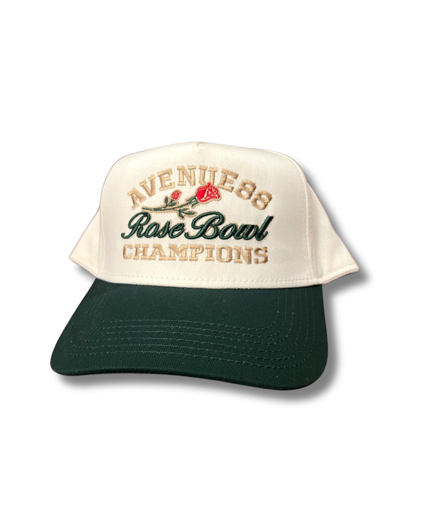 cream rose bowl champion 5 panel snap back