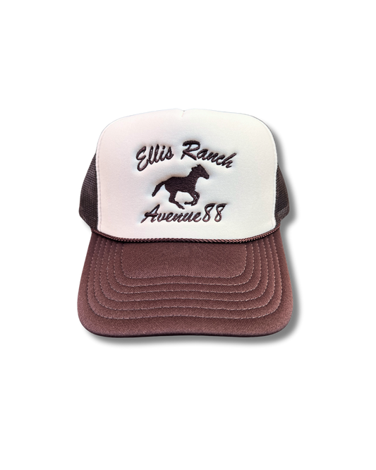 Ellis Ranch trucker hat (brown)