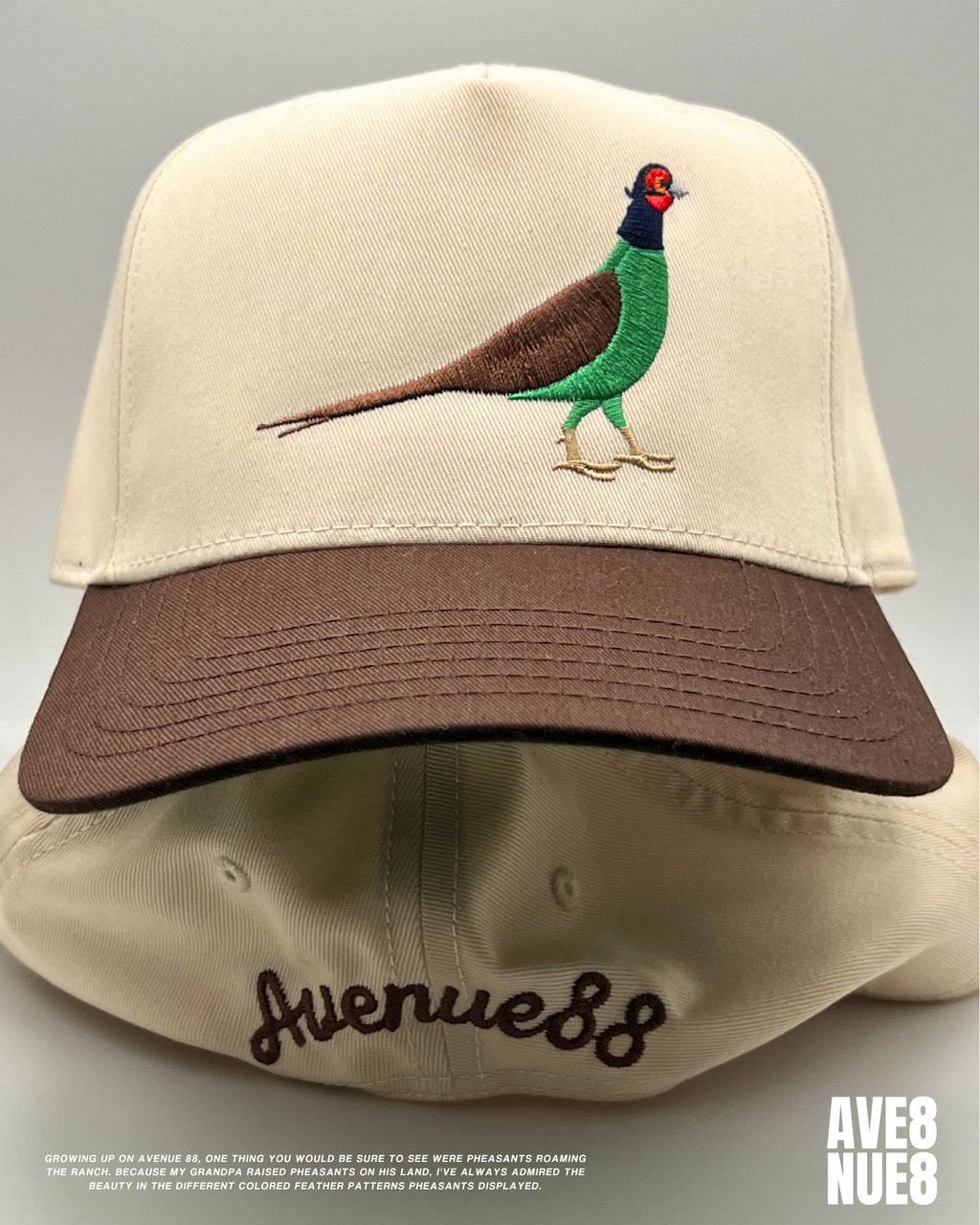 Pheasant mascot baseball cap
