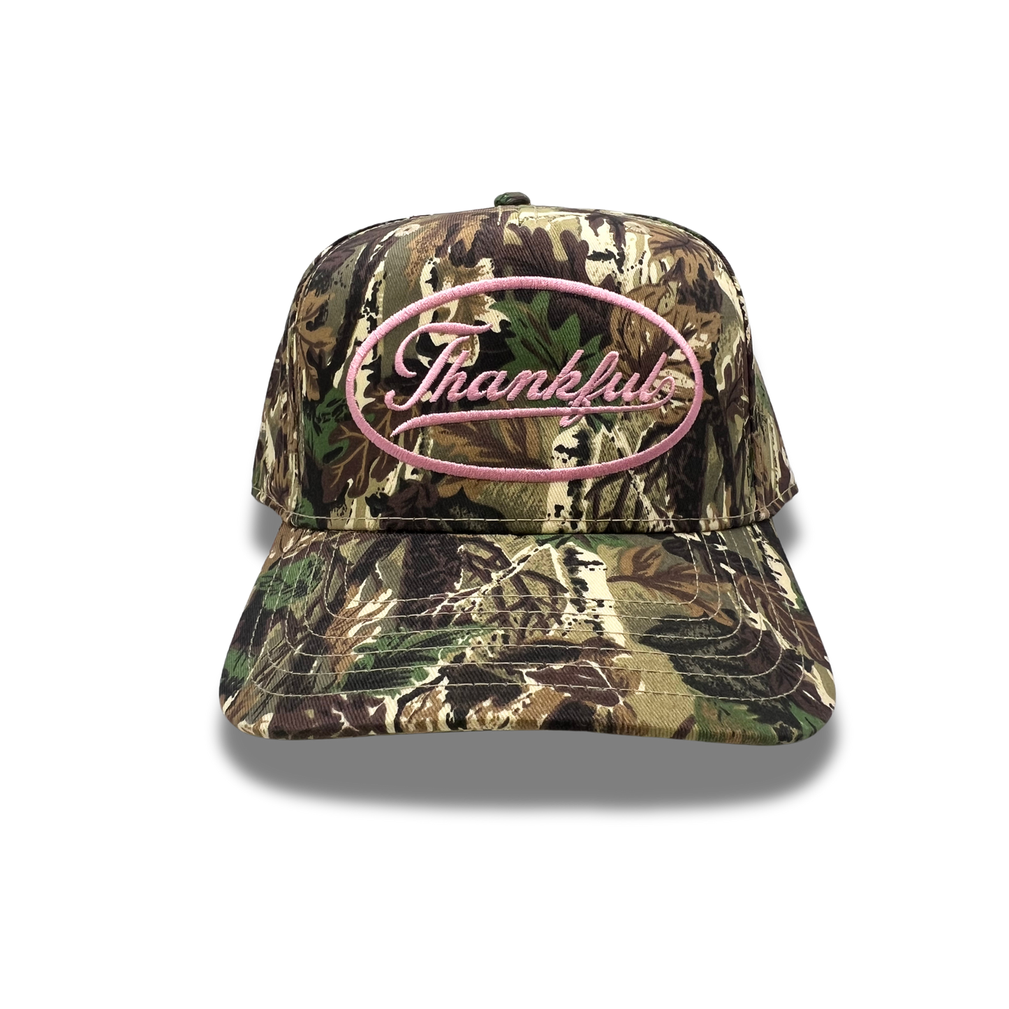 Pink Thankful camouflage hat