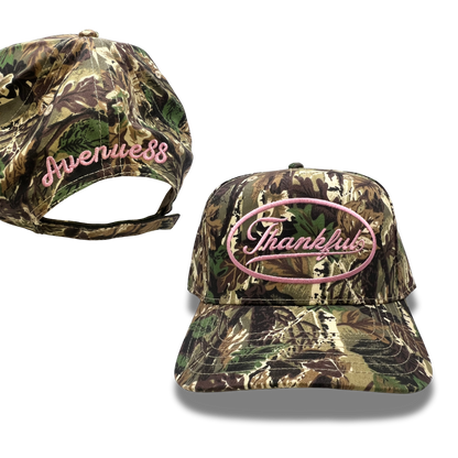 Pink Thankful camouflage hat