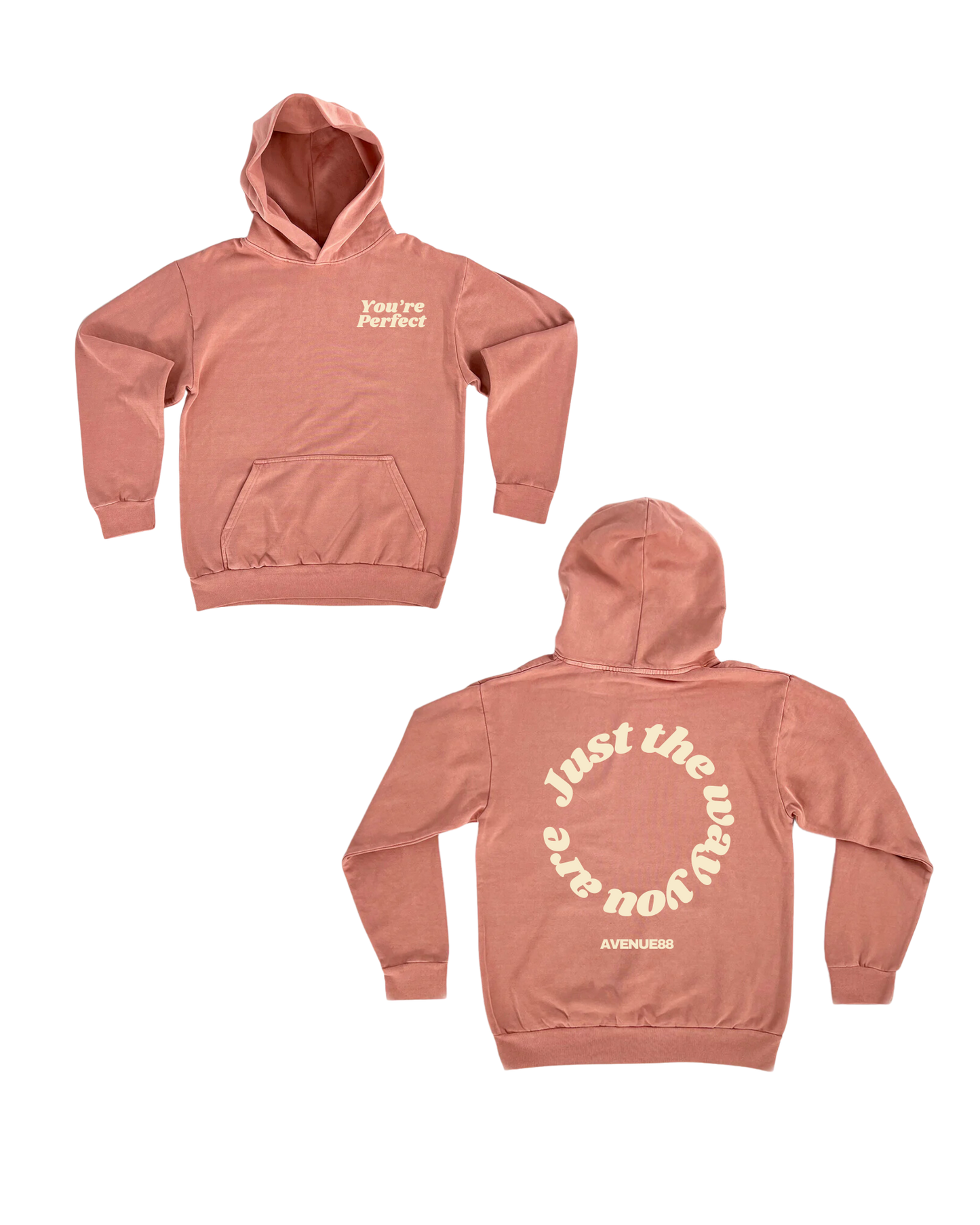 Salmon Pink/ Cream Y.P hoodie