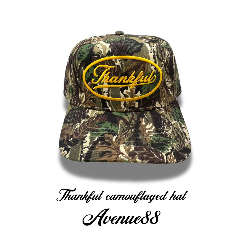 Thankful camouflage hat