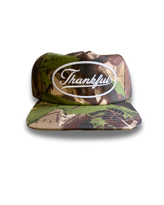 Unstructured Thankful Leaf Camouflage Hat