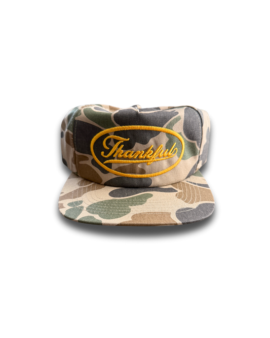 Unstructured Duck Camouflage  Yellow Thankful hat