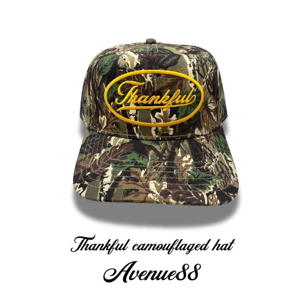 Thankful camouflage hat