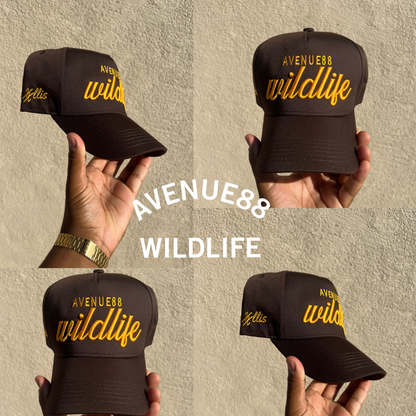 Brown & Yellow wildlife baseball cap (snapback)