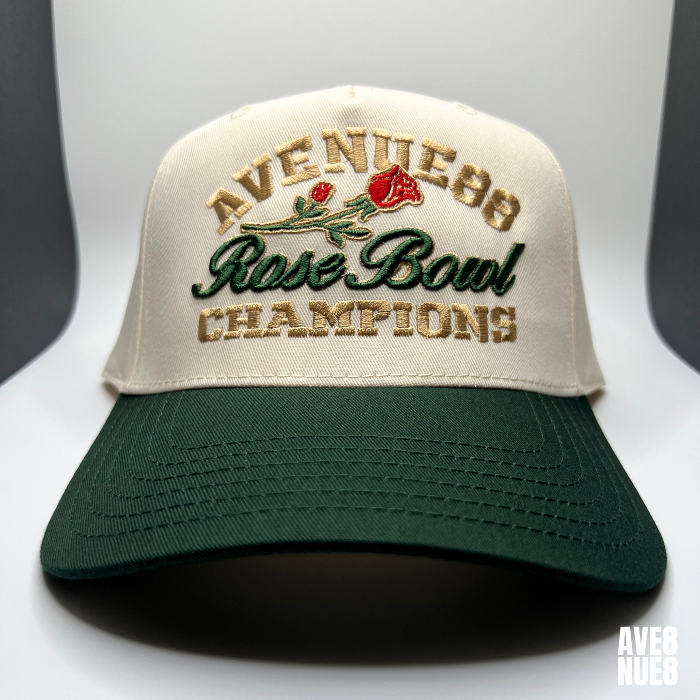 cream rose bowl champion 5 panel snap back