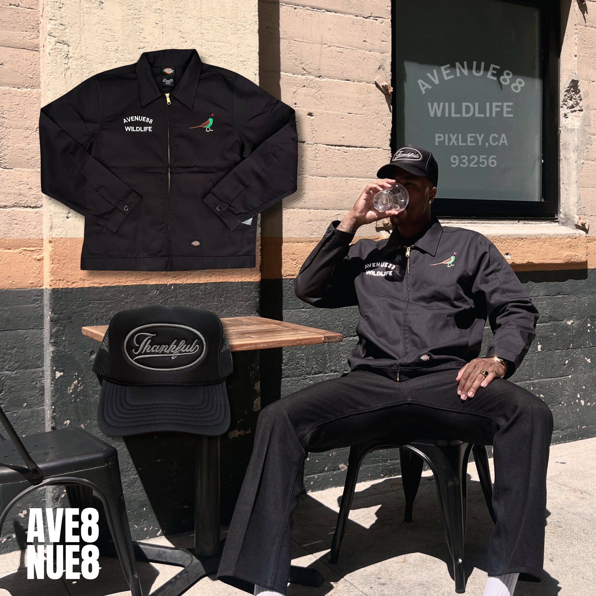 Black avenue88 wildlife dickie jacket