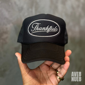 Black & Gray Thankful hat