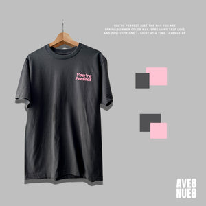 Gray and pink you’re perfect t shirt